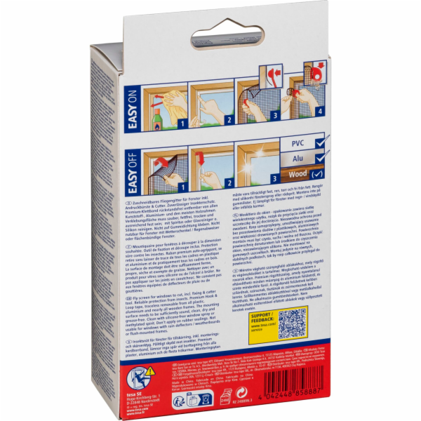 Tesa Insect Stop for Windows  Hook&amp;Loop 1,7xX1,8m Whi...