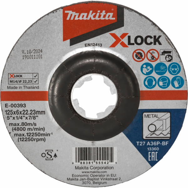 Makita E-00393  Grinding Disc 125x6mm steel