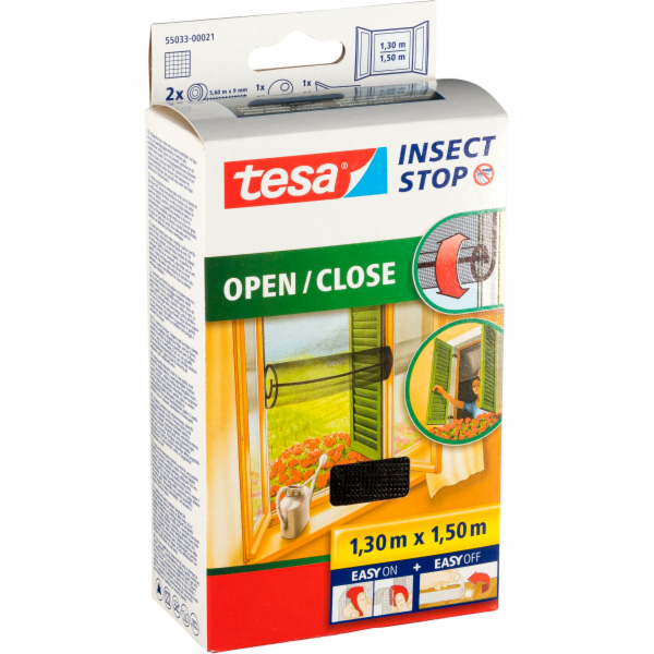 Moskytiéra na kolečkách tesa 1,3 x 1,5 cm černá