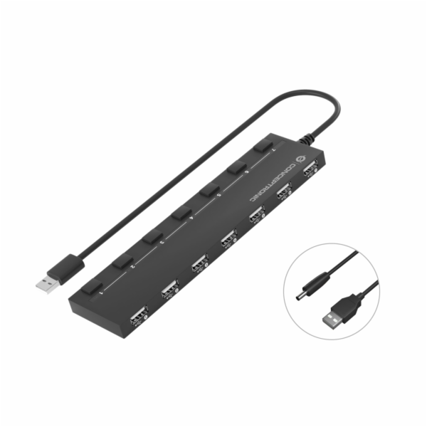 Conceptronic HUBBIES08B  7-Port-USB-2.0-Hub