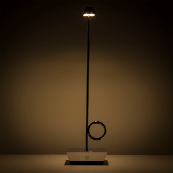 Broggi Lampada Bugia  chromed  rechargeable
