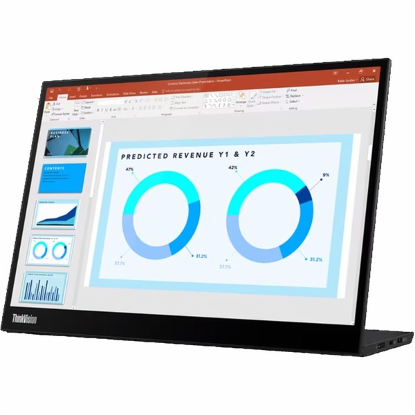 Lenovo ThinkVision M14d (36 cm (14 Zoll), schwarz, IPS, 2...