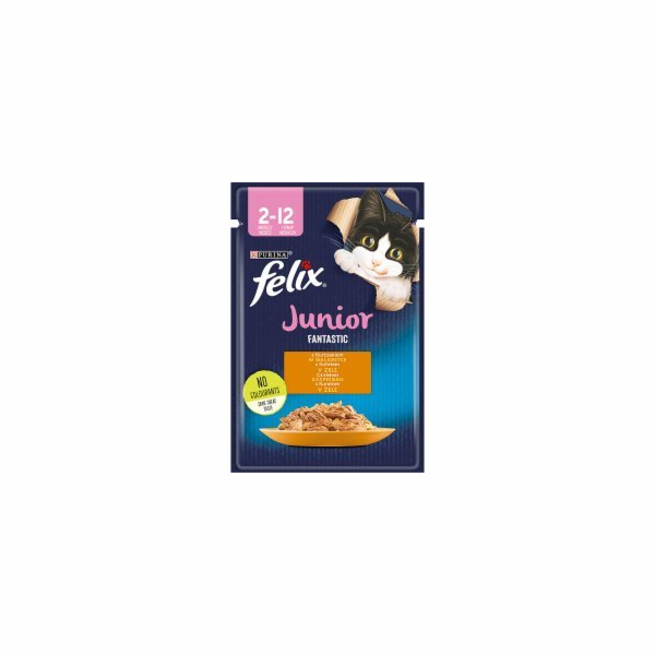 Felix Fanstastic Junior - mokré krmivo pro kočky - 85 g
