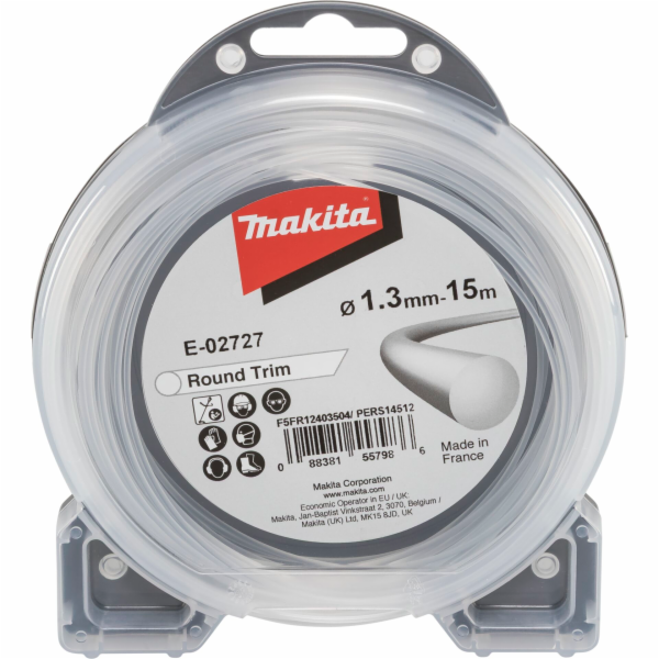 Makita struna nylonová 1,3mm, 15m, bílá, kulatá