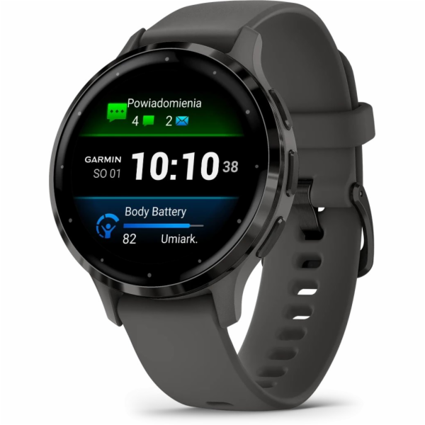 Garmin Venu 3S, Slate/Gray, Silicone band