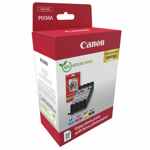 Canon CARTRIDGE CLI-581 BK/C/M/Y PHOTO VALUE pro PIXMA TS...