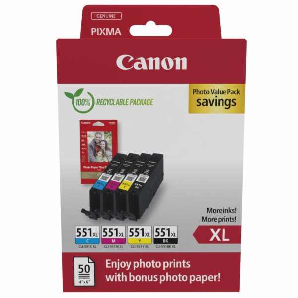 Canon Ink Photo Value Pack CLI-551XL