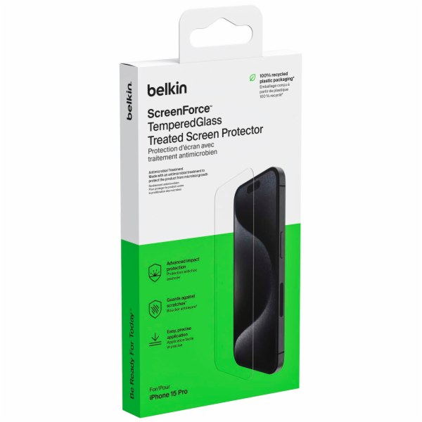 Belkin Screenforce Tempered Gl.  antibact. iPhone 15 Pro ...