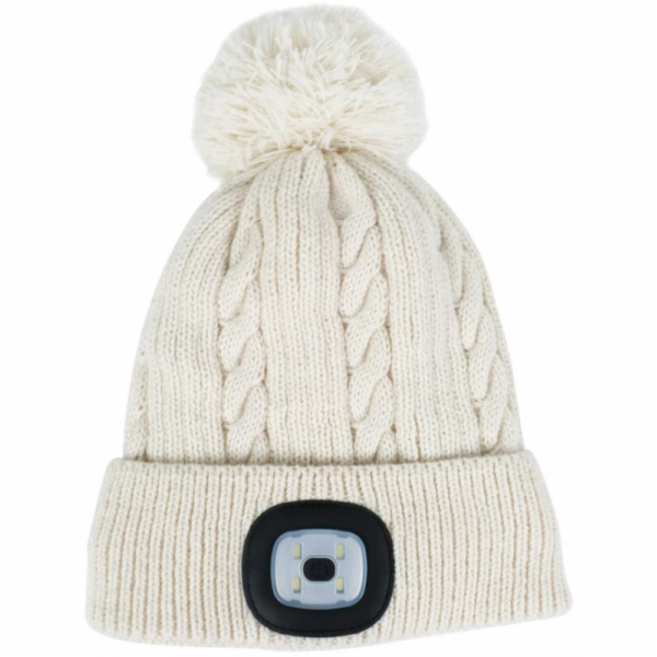 Čiapka Strend Pro Damon biela, L, 4x SMD LED, 60 lm, s br...
