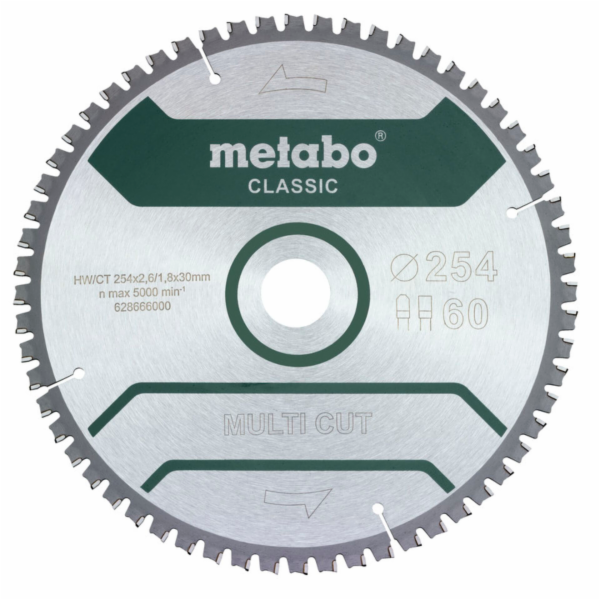 Metabo MultiCutClassic 254x30 60  FZ/TZ 5neg