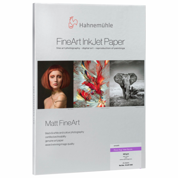 Hahnemühle Photo Rag Baryta  A 3  308 g, 25 Sheet, matt