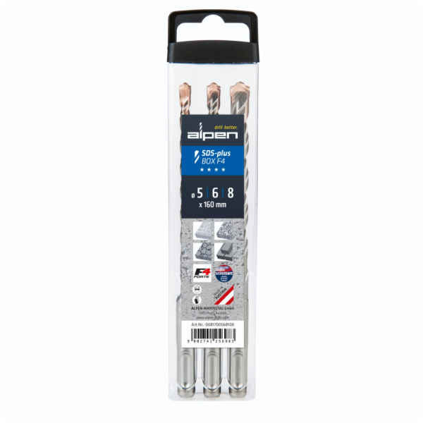 Alpen SDS+ F4 Box 3 pcs. 5-6-8x1  60