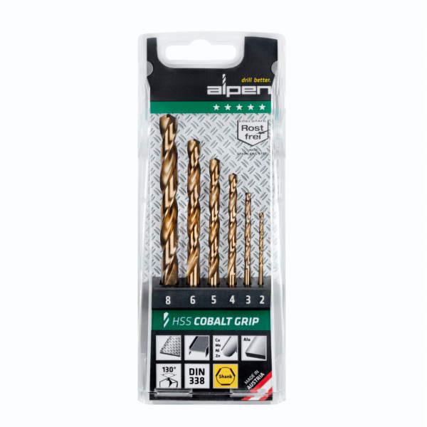 Alpen Cassette HSS Cobalt Jobber  Drill Bit TM 6, 2-3-4-5...