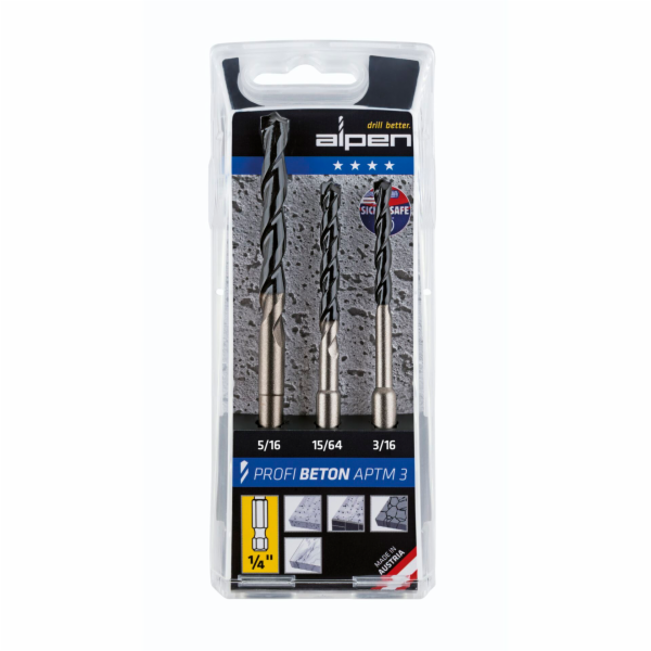 Alpen APTM3 HM-Concrete hexagon  Set 3-pcs.