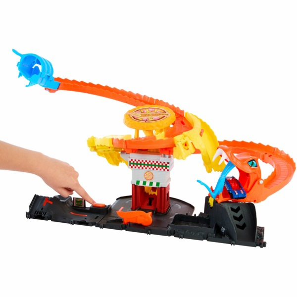 Hot Wheels City Cobra Slam Pizza Attack, závodní dráha