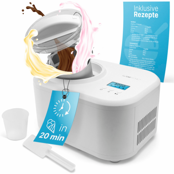 Clatronic ICM 3799  Compressor Ice Cream Maker 1L