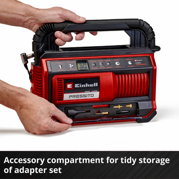 Hybridní kompresor Einhell PRESSITO 18/25 Hybrid, 18V / 220V