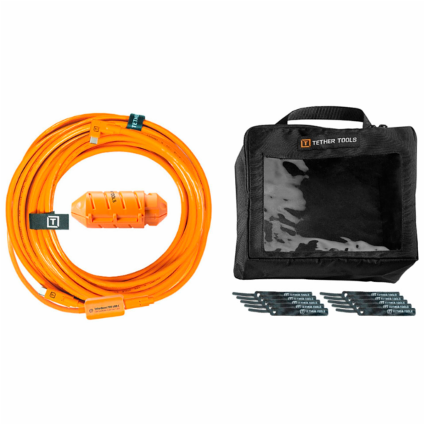 Tether Tools USB-C to C-Cable-  system 9.40m right orange