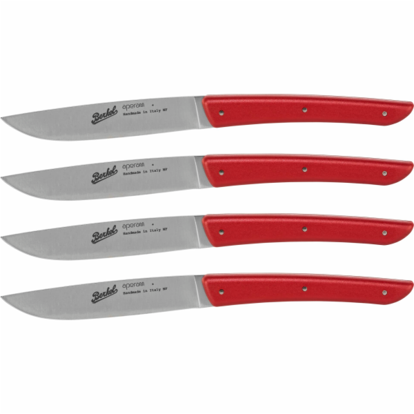 Berkel steak knife set 4-pcs.  Color red