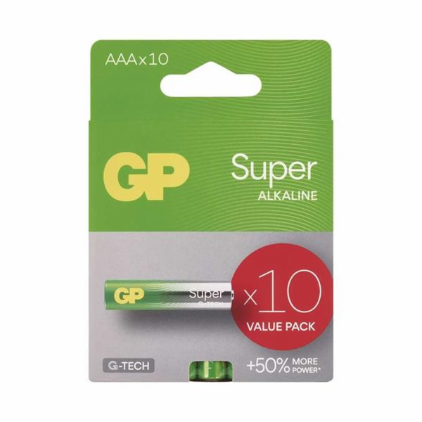 GP Alkalická baterie SUPER AAA (LR03)- 10ks