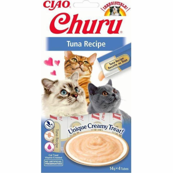 INABA Churu Tuna Recipe - pamlsek pro kočky - 4x14 g