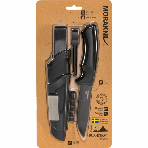 Morakniv Bushcraft lovecký nůž pro přežití černý