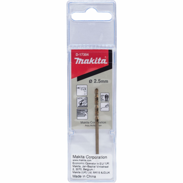 Vrták do kovu Makita D-17304, 2,5x57 mm