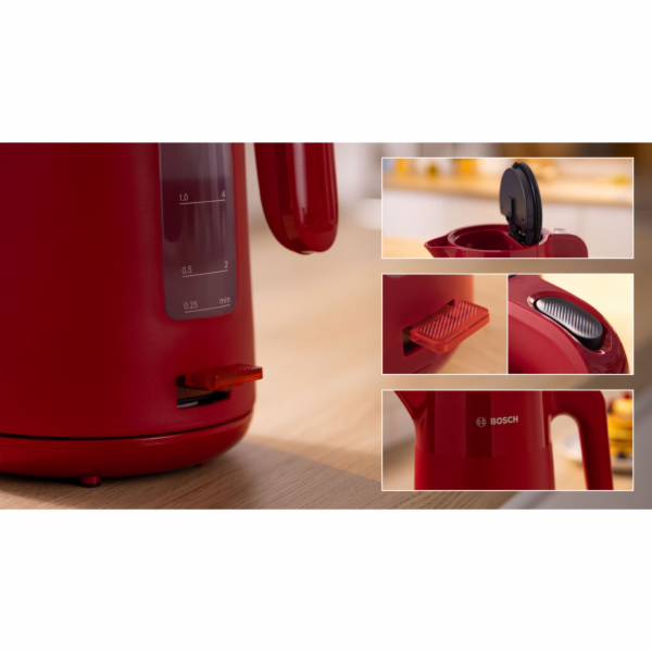 Bosch TWK2M164 elektrická konvice 1,7 l 2400 W Černá, Šed...