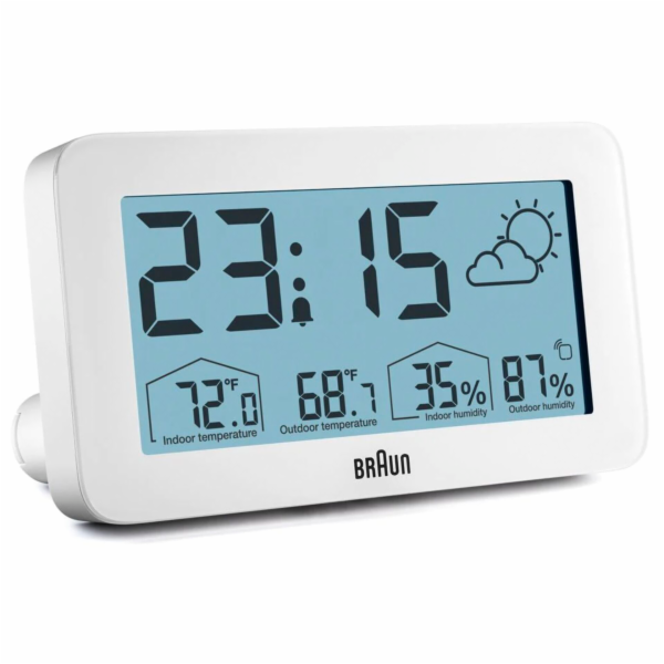 Braun BC 13 W DCF  Digital Weather Station white