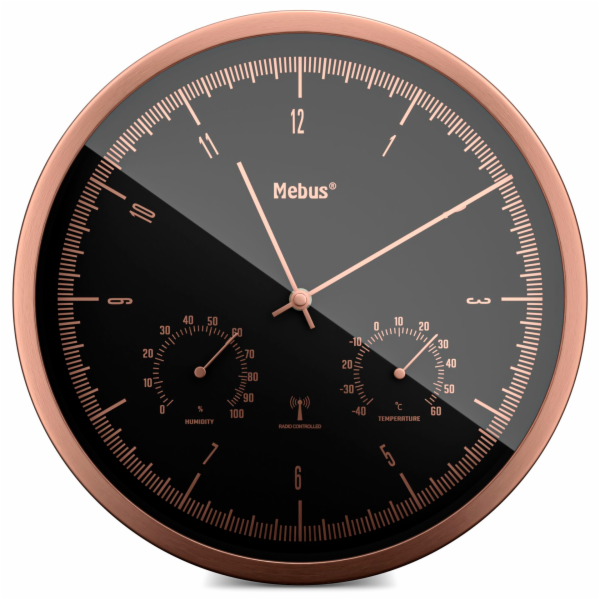 Mebus 19778 radio wall clock  with Thermo-Hygrometer