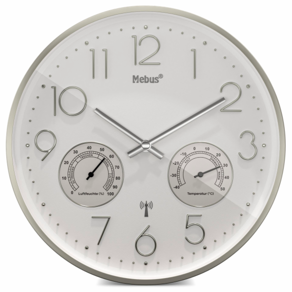 Mebus 12989 radio wall clock  with Thermo-Hygrometer
