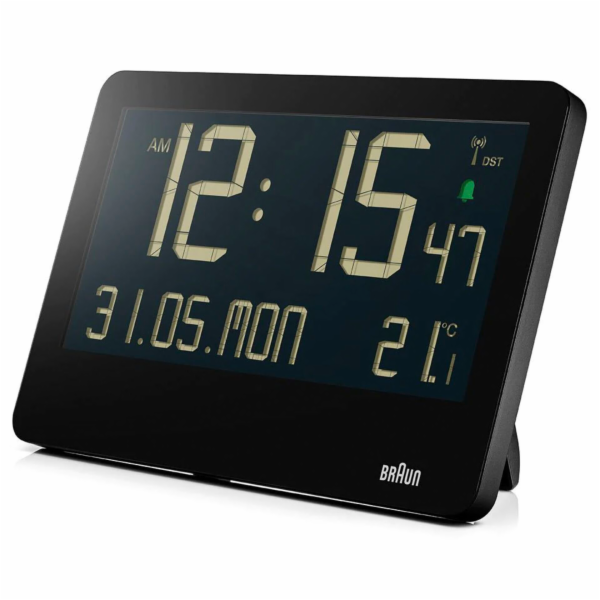 Digitální rádiové nástěnné hodiny Braun BC 14 černé