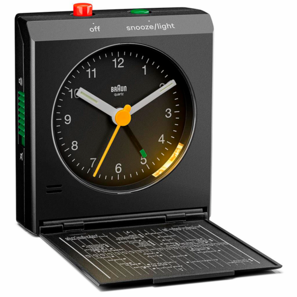 Braun BC 05 B Quartz skládací budík černý