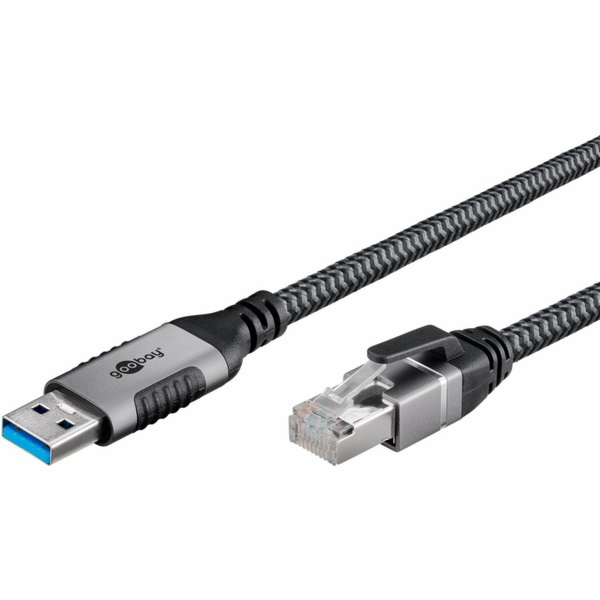 Goobay Ethernetový kabel USB-A 3.2 Gen1 samec > RJ-45 sam...