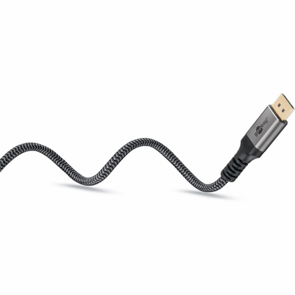 Goobay Kabel Plus DisplayPort 1.4, 8K @ 60Hz (šedý, 5 metrů)