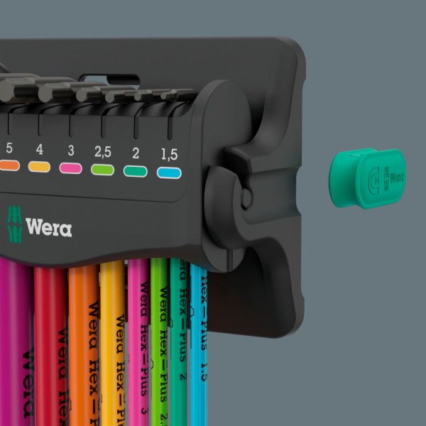 Sada 3 úhlových klíčů Wera 950/9 Hex-Plus Multicolour, 9d...