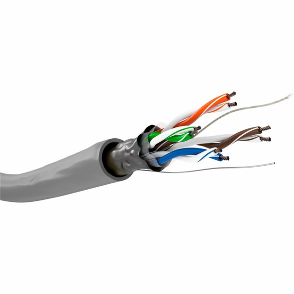 Goobay Síťový kabel Cat.5e, U/UTP (šedý, 100 metrů, flexi...