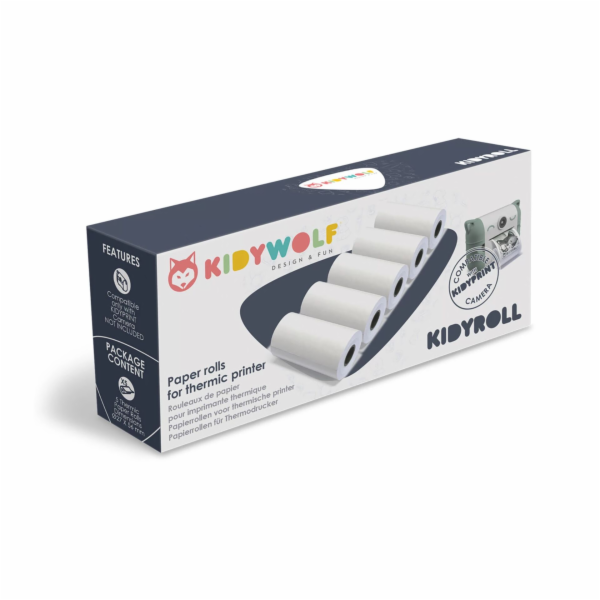 Kidywolf Paper Rolls for thermic  printer 5 pcs.