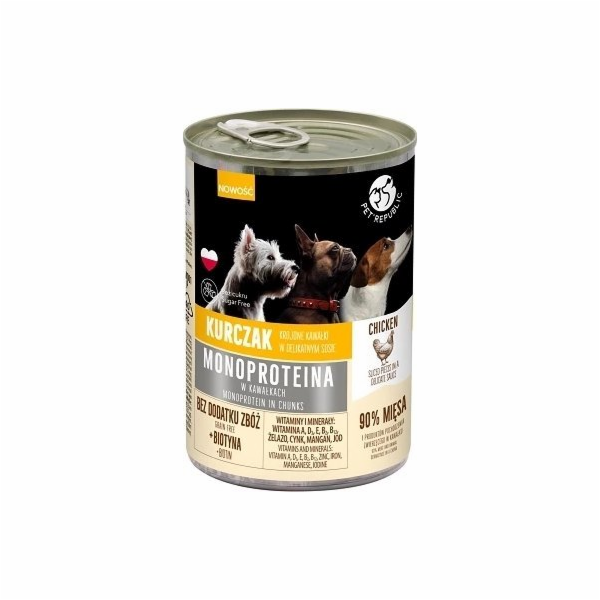 PET REPUBLIC Monoprotein Chicken - vlhké krmivo pro psy -...