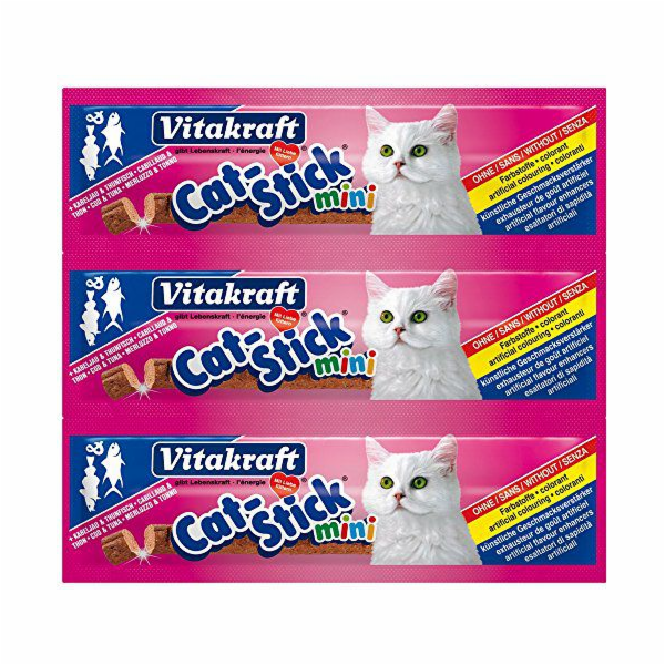VITAKRAFT Cat Stick Mini Treska - pamlsek pro kočky - 3 ks.