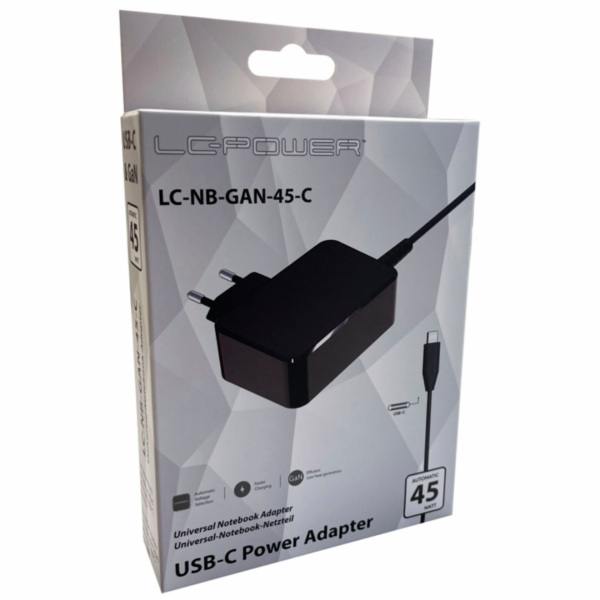 Napájení notebooku LC-Power NB ACC LC-Power LC-NB-GAN-45-...