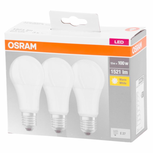 Ledvance OSRAM LED BASE CL A Fros. 13W 827 E27 (3ks krabi...
