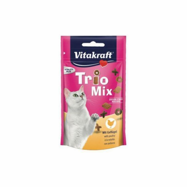 VITAKRAFT Trio Mix Poultry - pamlsek pro kočky - 60g