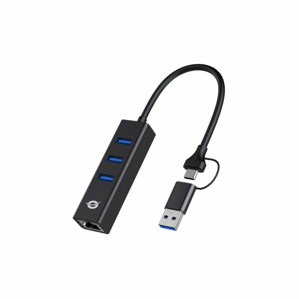 Conceptronic DONN07BA 3-Port USB  Hub with Gigabit-Network