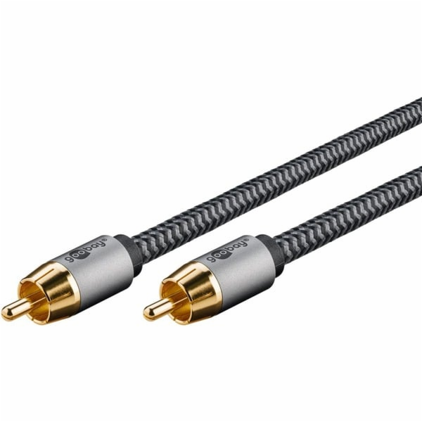 Goobay Kabel Plus Mono RCA (černo-stříbrný, 3 metry)