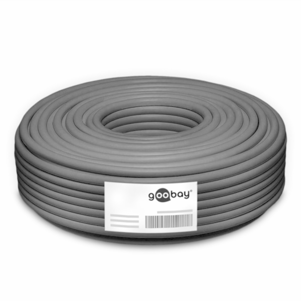 Goobay Venkovní síťový kabel Cat.6 U/UTP (černý, 100 metrů)