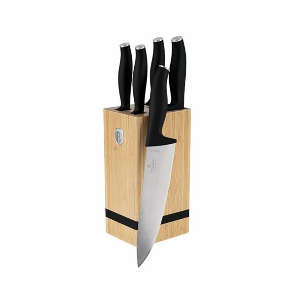 Sada nožů se stojanem BAMBOO 6 ks Matte Black Collection ...