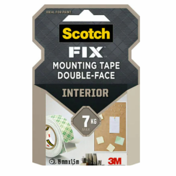 Scotch Fix Inter. Doppels.  Klebeband 19mmx1,5m weiß