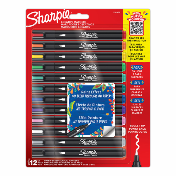 1x12 Sharpie Creative Marker  Acryl Kugelspitze