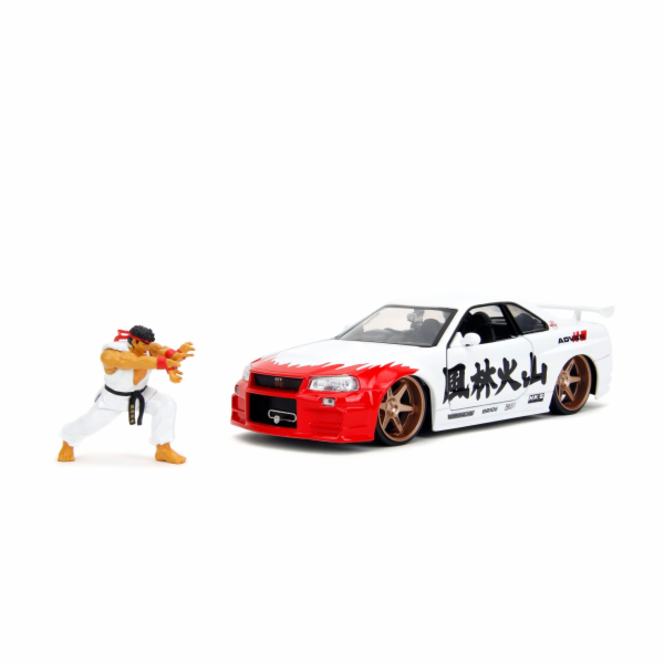 Jada Street Fighter Ryu 1:24  Nissan Skyline GTR     2532...